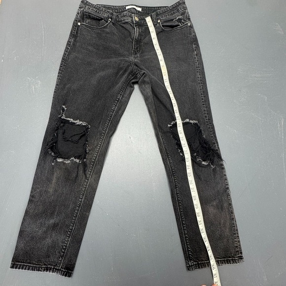 Eunina Jeans Women's 15/32 Juniors Black Denim Distressed Stretch Skinny Casual - Picture 11 of 15